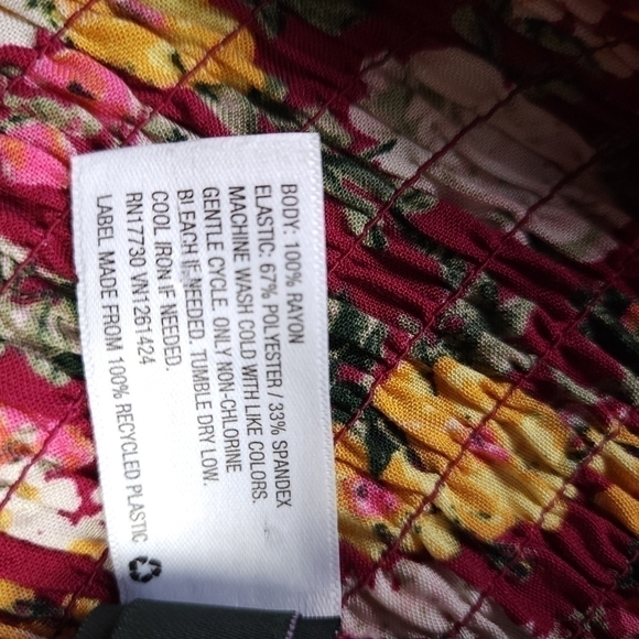 New Wild Fable Blue Rayon Boho Skirt Sz L - Picture 2 of 9